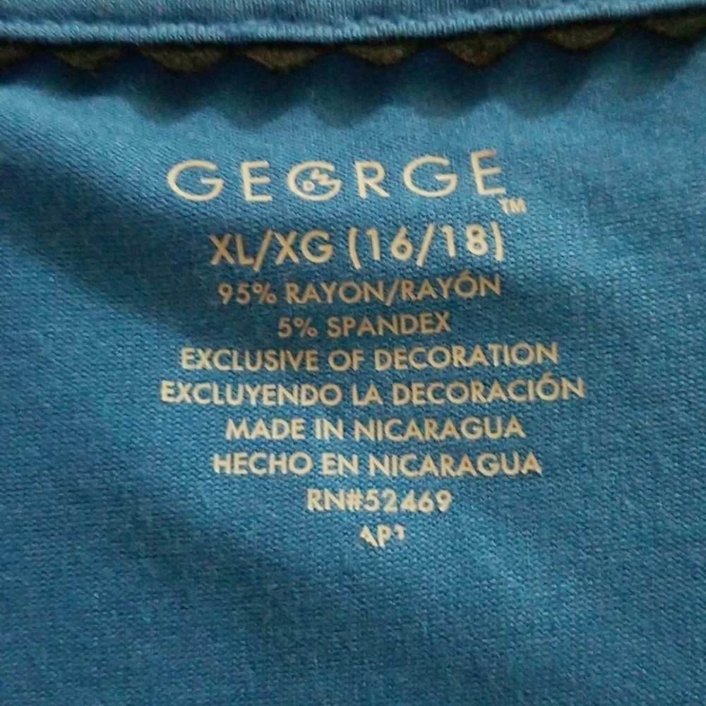 GEGRGE surplice blue top. Size XL - Picture 7 of 7